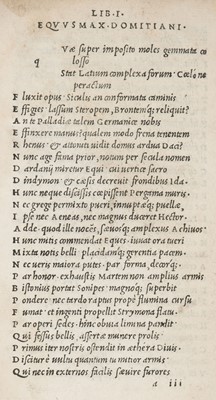 Lot 168 - Statius (Publius Papinius). Sylvarum libri quinque…, Venice, 1502