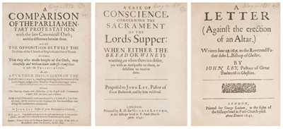 Lot 211 - English Civil War - Ley (John). A Case of Conscience, concerning the Sacrament..., 1641