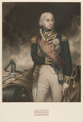 Lot 508 - After Sir William Beechey (1753-1839). Lord Nelson, circa 1800, hand-coloured mezzotint