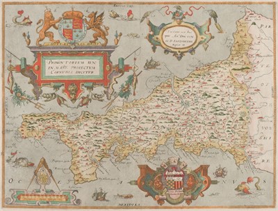 Lot 431 - Cornwall. Saxton (Christopher), Promontorium Hoc in Mare Projectum Cornubia Dicitur, circa 1579