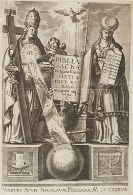 Lot 249 - Bible [Latin]. Biblia sacra Vulgatae editionis..., Venice, 1688, & 3 others
