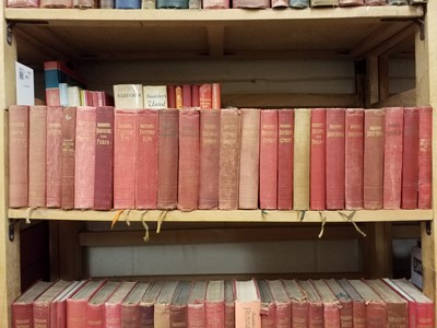Lot 671 - Baedeker Guides. A collection of Baedeker travel guides of Europe, mixed editions, circa 1874-1912, approximately 90 volumes