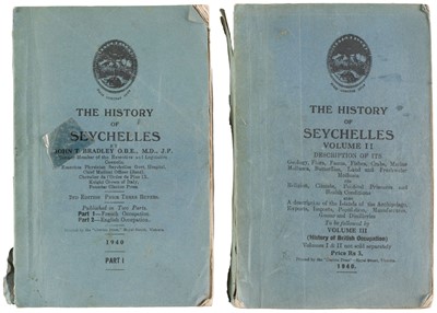 Lot 6 - Bradley (John T.). The History of Seychelles, 2 volumes, 2nd edition, Clarion Press, 1940