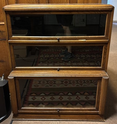 Lot 661 - zzz Bookcases. Two early 20th-century Oak Glazed Bookcases