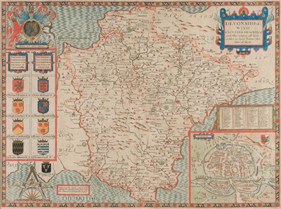 Lot 434 - Devon. Speed (John), Devonshire with Excester Described..., 1676