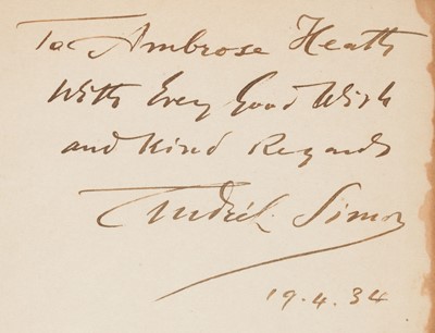 Lot 603 - 1930 Simon (André L). The Art of Good Living, 1930 & David (E). French Provincial Cooking, 1960, signed