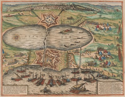 Lot 492 - Tunis. Braun (Georg & Franz Hogenberg), Tunes Urbs - Tunetis Urbis..., Cologne, circa 1576