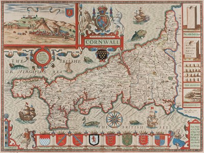 Lot 433 - Cornwall. Speed (John), Cornwall, John Sudbury & George Humble, circa 1627