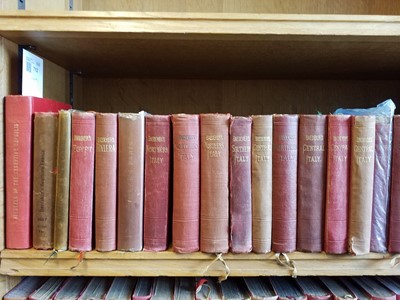Lot 712 - Baedeker Guides. A collection of Baedeker travel guides of Europe, mixed editions, circa 1905-1914, approximately 90 volumes