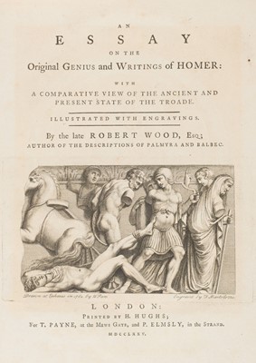 Lot 281 - Wood (Robert). An Essay on the Original Genius and Writings of Homer, 1775, & 2 others
