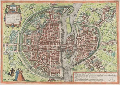 Lot 478 - Paris. Braun (Georg & Frans Hogenberg), Lutetia..., City plan of Paris [1572 or later]