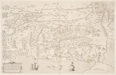 Lot 449 - Holy Land. Montanus (Arias), Tabula Terrae Canaan Abrahae tempore et ante adventum..., circa 1573