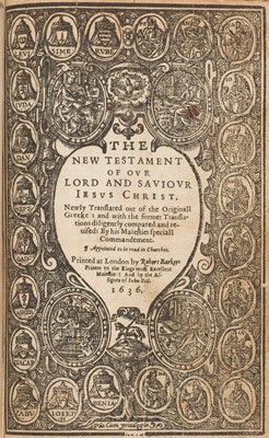 Lot 204 - Bible [English]. [The Holy Bible…], London, 1636