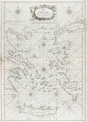 Lot 475 - Oliver (Francois). Carte de l'Archipel aussi corrigée par F. Oliver..., 1745