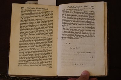 Lot 22 - Le Compte (Louis Daniel). Memoirs and Observations... Empire of China, 1st English edition, 1697