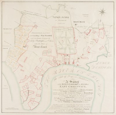 Lot 458 - London. A Survey of the Kings Lordship or Manor of East Greenwich … [1816]