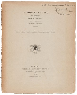 Lot 46 - Fleury (Samuel). De Ornamente der Hakim- und Ashar-Moschee..., 1912..., and others