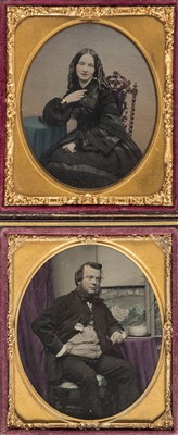Lot 341 - Three sixth-plate ambrotypes by Wayne & Rothwell, Douglas, Isle of Man