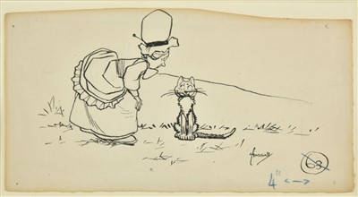 Lot 611 - Hassall (John, 1868-1948). Old Woman and Cat