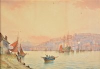 Lot 33 - Morris, Garman, active 1900-1930. Falmouth, watercolour on paper
