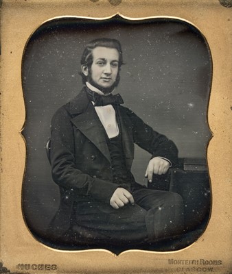 Lot 327 - Sixth-plate daguerreotype of a seated young man