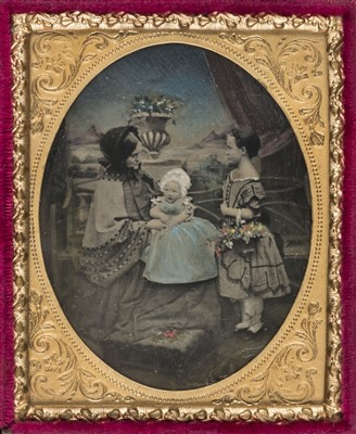 Lot 342 - Two ninth-plate ambrotypes of children