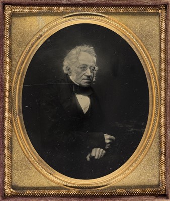 Lot 320 - Sixth-plate ambrotype of an old gentleman