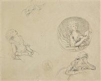 Lot 8 - Attributed to Francoise L. Joseph Watteau de Lille (1758-1823).
