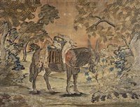 Lot 414 - Embroidered picture.