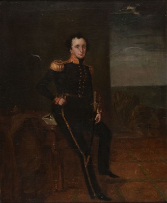 Lot 205 - English School. Portrait of Captain Follett Walrond Pennell
