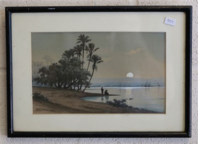 Lot 28 - Johnson, Bessie, active 1885-1933. Temple at Luxor, Egypt